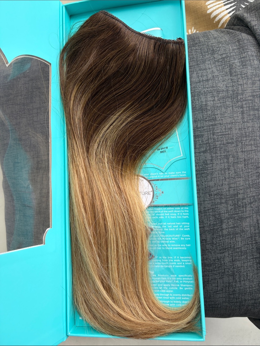 HALOCOUTURE Original Halo 16” 100% Remy Human Hair B6-22 Balayage